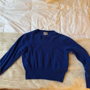 J. Crew Cashmere Royal Blue Crew Neck Sweater